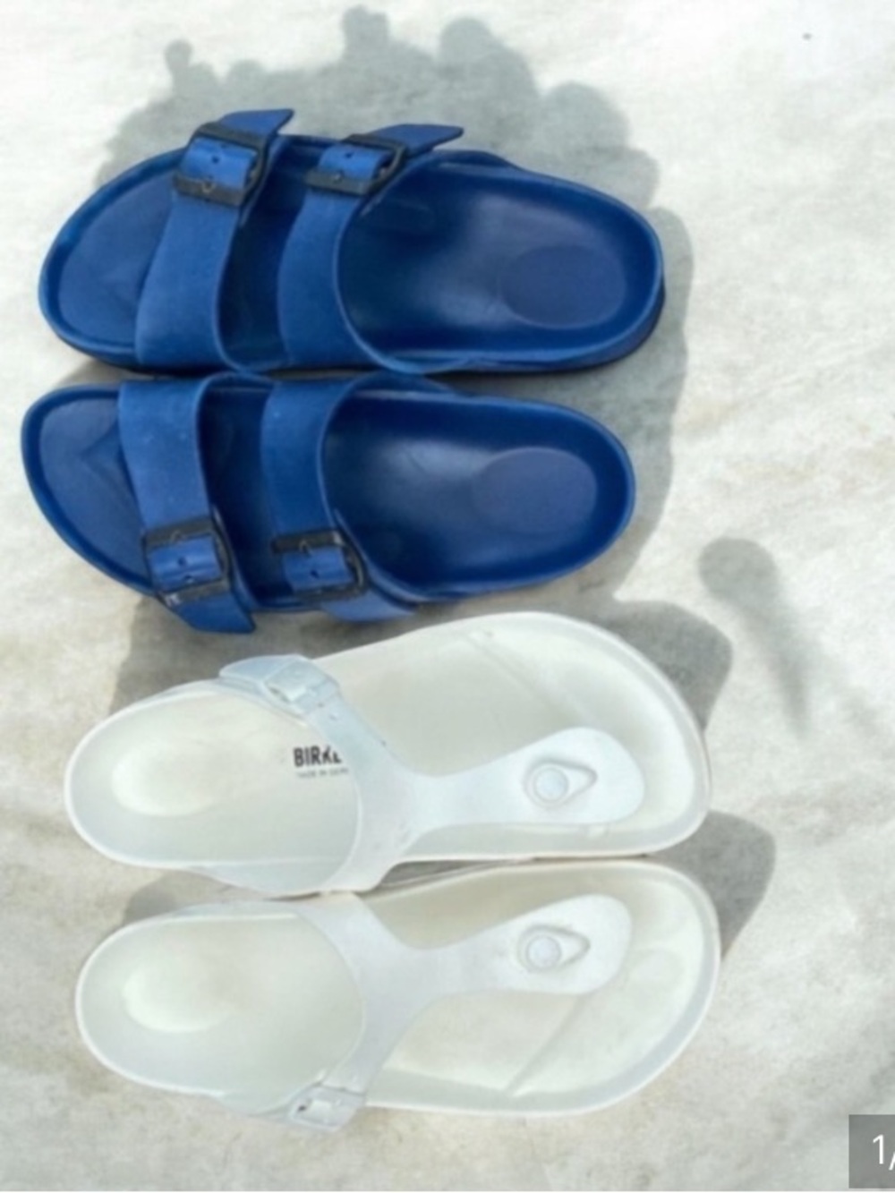 Birkenstock 2  UNISEX Eva Blanches Sabots Gizeh Sandals  Size 11/11.5| 8…